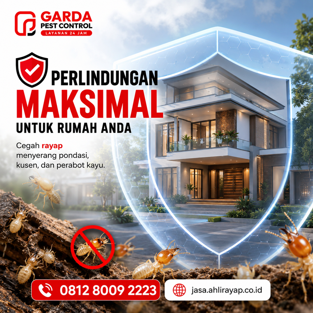 Jasa Basmi Rayap Cirebon | Solusi Anti Rayap Profesional Bergaransi untuk Rumah, Ruko, Gudang & Perkantoran