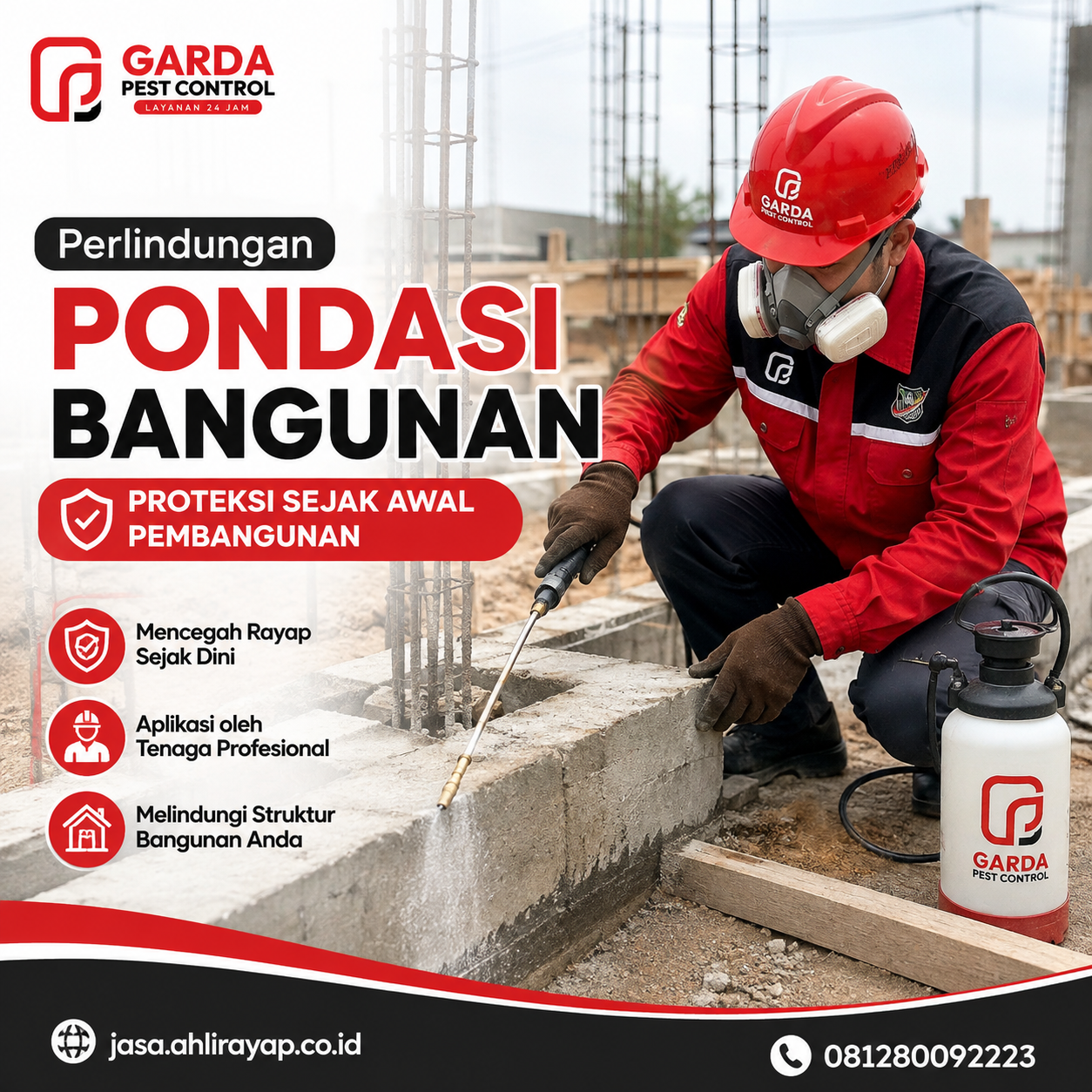 Jasa Anti Rayap Pra Konstruksi Bangunan Tasikmalaya